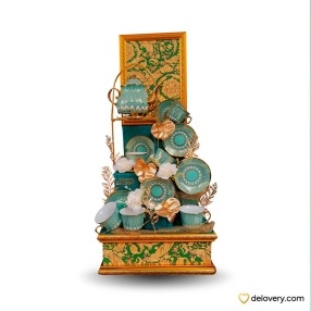 Emerald Gilded Tea Set