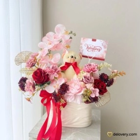 Orchid & Teddy Grandeur (Artificial)